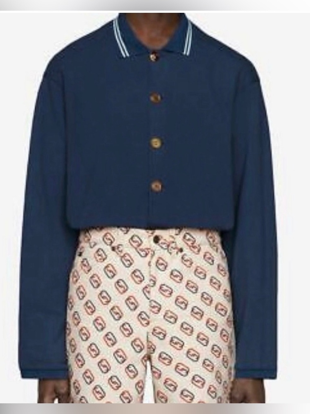 Gucci Polo Cotton Piquet size Large. Long sleeves 100% Cotton